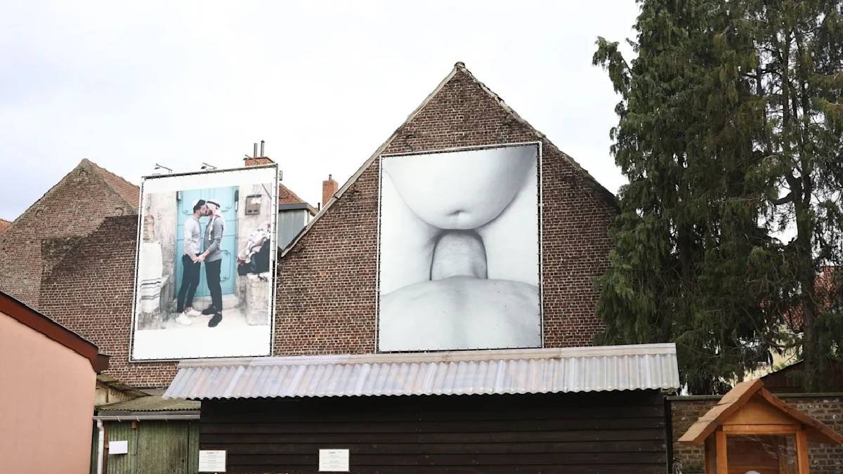 Galería de arte en Bélgica enciende polémica por mural con desnudo