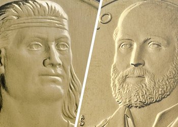 Lanzan medallas de bronce con emblemáticos personajes de la historia