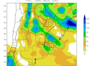 Clima: nuevas lluvias podrían acumular unos 100 milímetros en zonas puntuales de la región agrícola