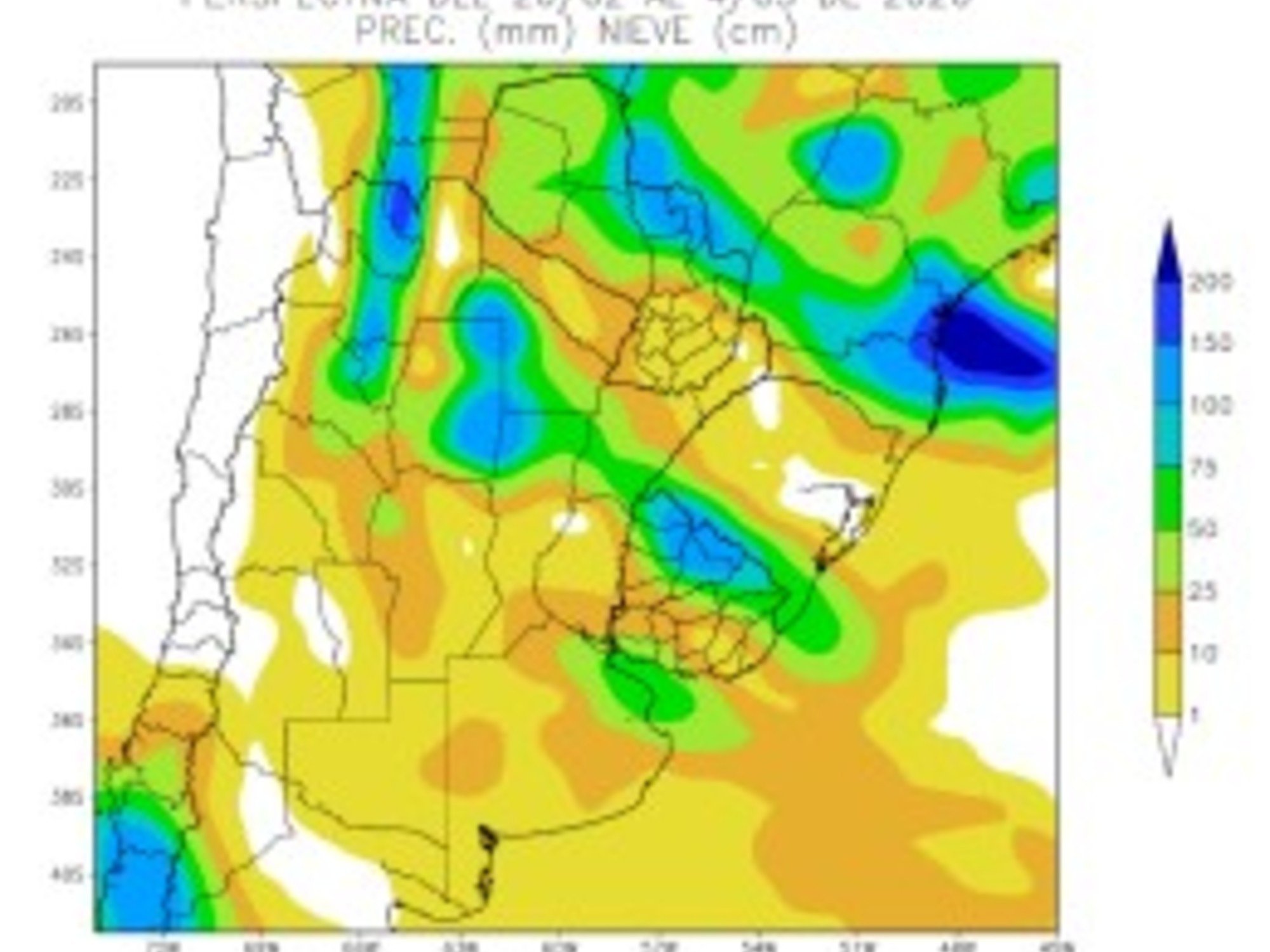 Clima: nuevas lluvias podrían acumular unos 100 milímetros en zonas puntuales de la región agrícola
