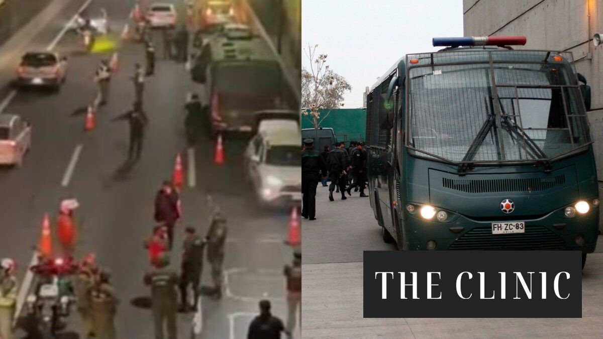 Emboscada terminó con un detenido: grupo interceptó bus de Gendarmería para intentar liberar a reos en La Cisterna