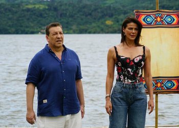 Mega revela las primeras imágenes de Julio César Rodríguez y Tonka Tomicic grabando “¿Volverías con tu ex? 2” en la selva peruana